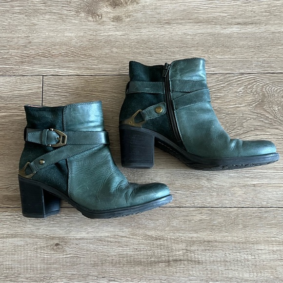 Hispanitas Dark Green Ankle Boots - Picture 2 of 9